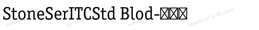 StoneSerITCStd Blod字体转换